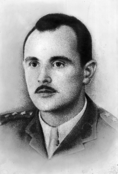 Kpt. Ludwik Rawicz-Rojek z 1 Brygady 3 Dywizji Strzelców Karpackich.
